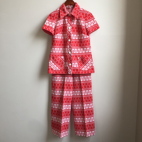 Vintage Tops - Vintage 70s High Waist Pantsuit